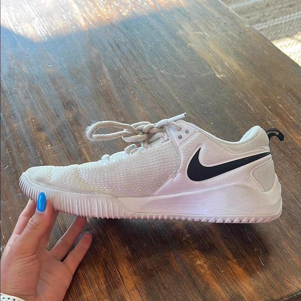 Nike White and Black Volleyball Shoes